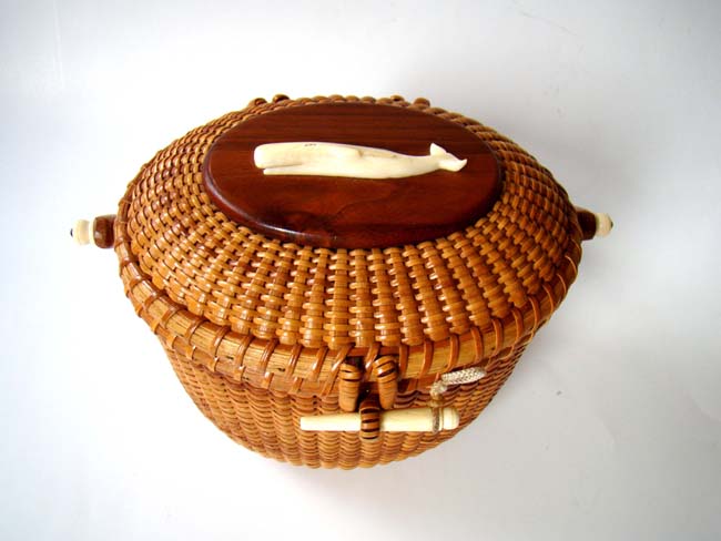 A wonderful small Nantucket "Friendship" basket made by William Sayle in 1975